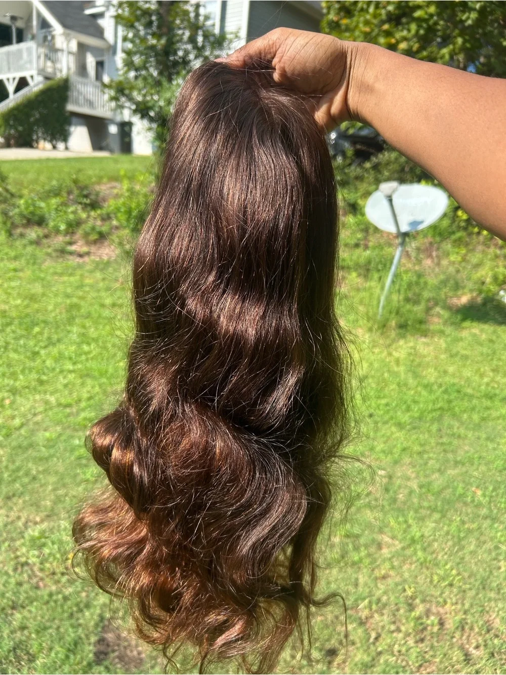 13x6 Highlight Ombre Body Wave Wig 20 Inch Dark Brown #2P430